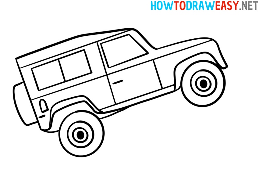 4x4 Car Drawing Tutorial