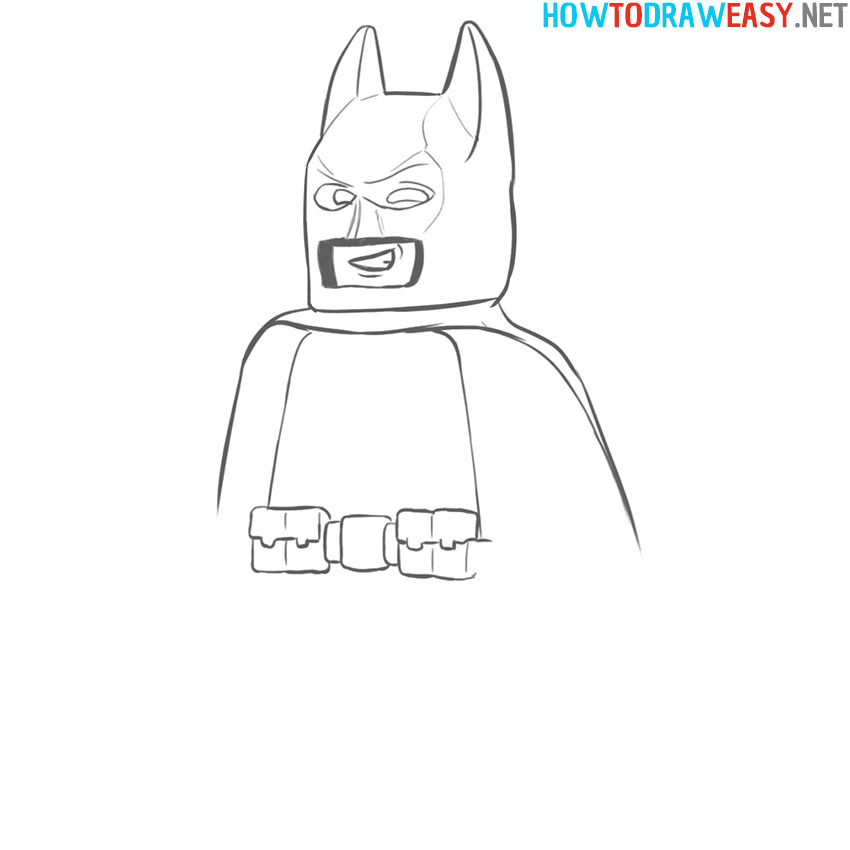 Batman Lego Drawing for Beginners