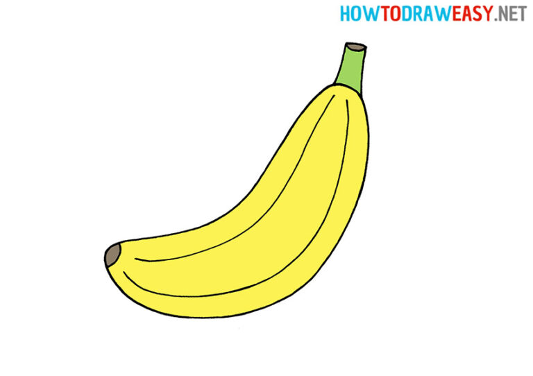 How to Draw a Banana for Kids - How to Draw Easy