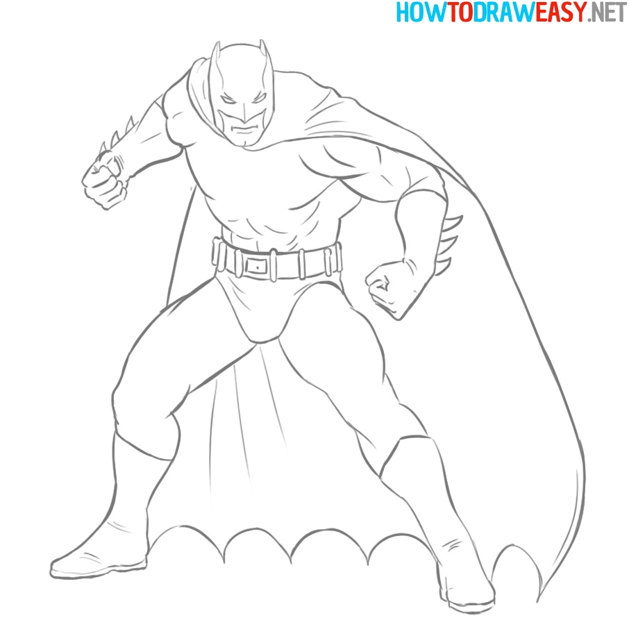 Cartoon Batman Drawing Tutorial