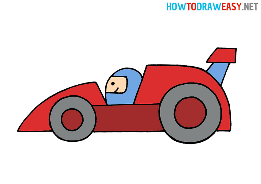 Cartoon Race Car