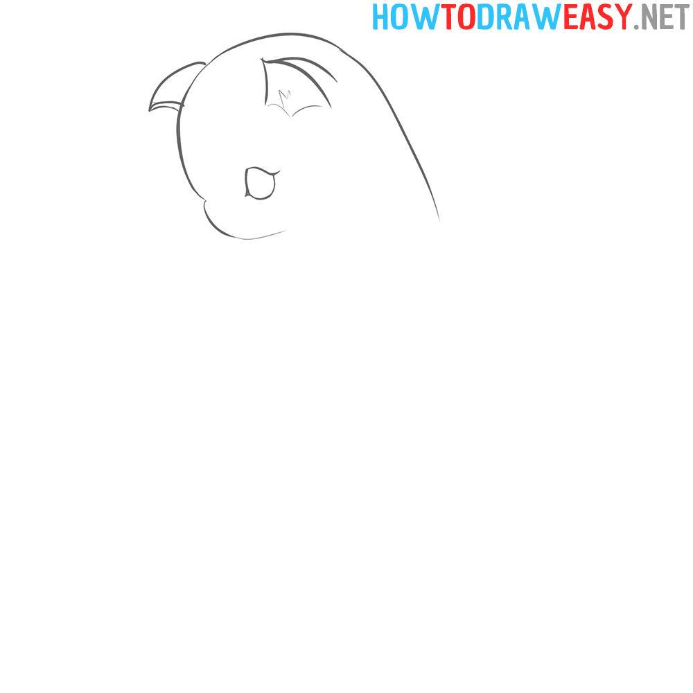 Cat Head Drawing