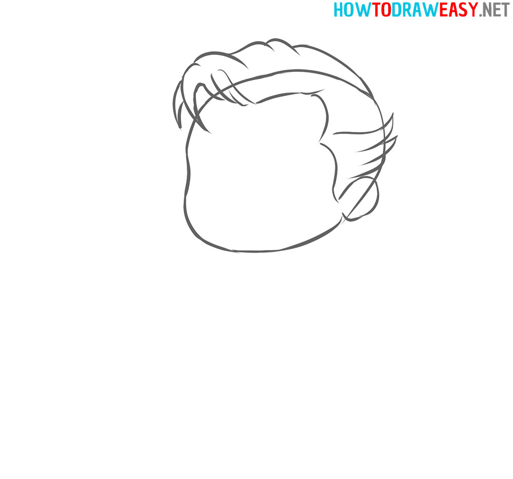 Chibi Hair Drawing Easy