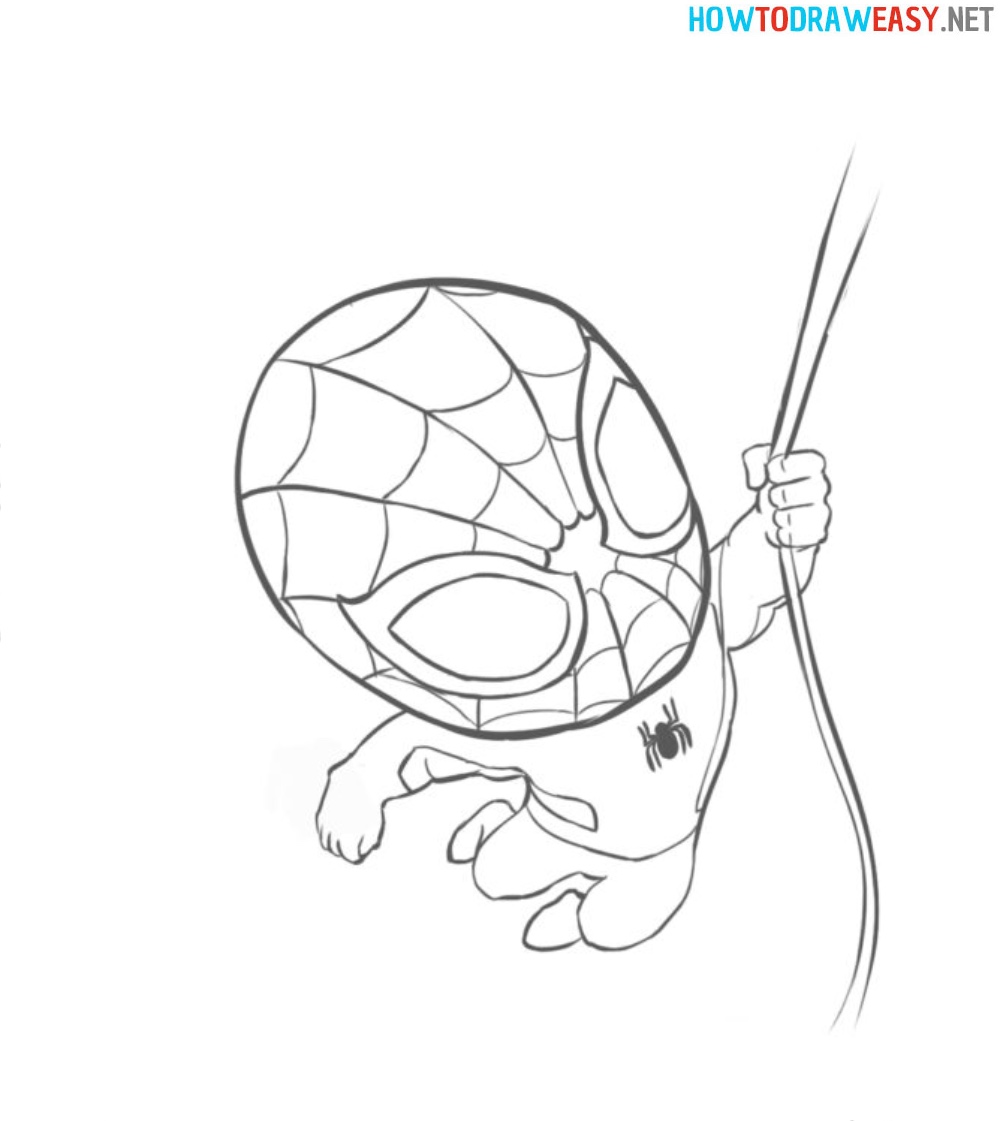 Chibi Spider Man Drawing How to Draw