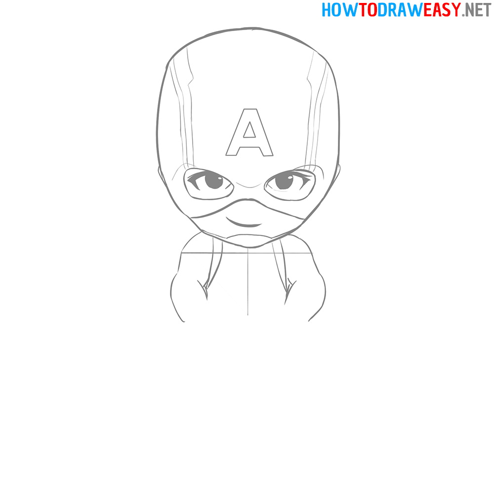 Cute Captain America Drawing Tutorial