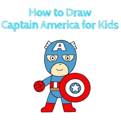 Draw Captain America for Kids