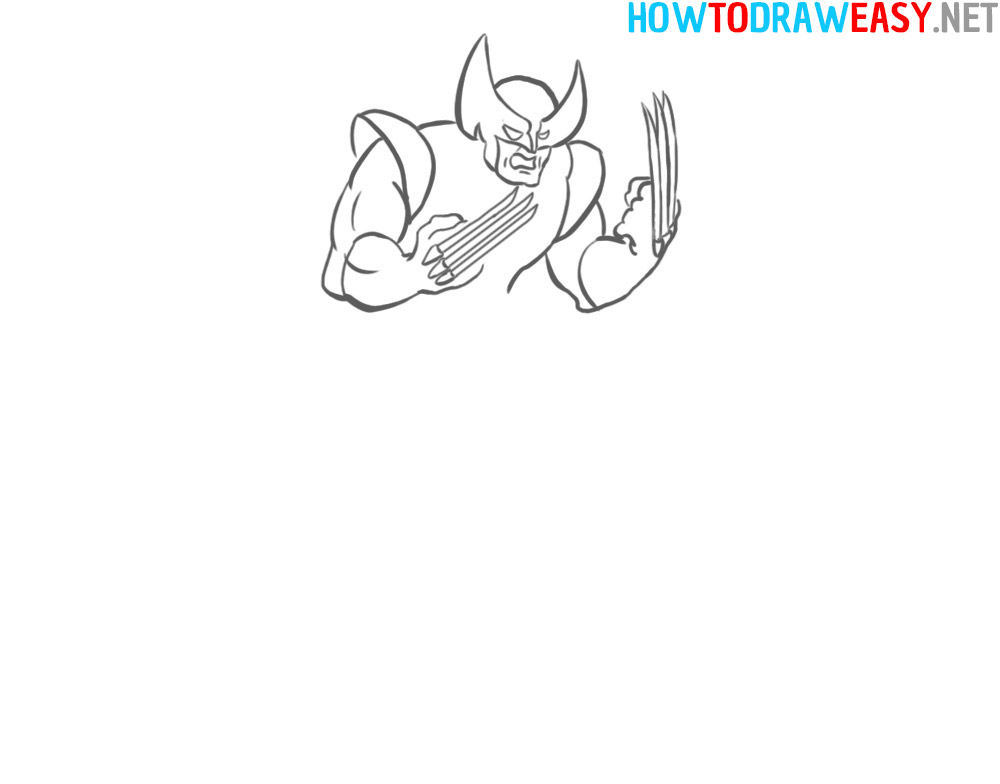 Drawing Guide Wolverine Simple