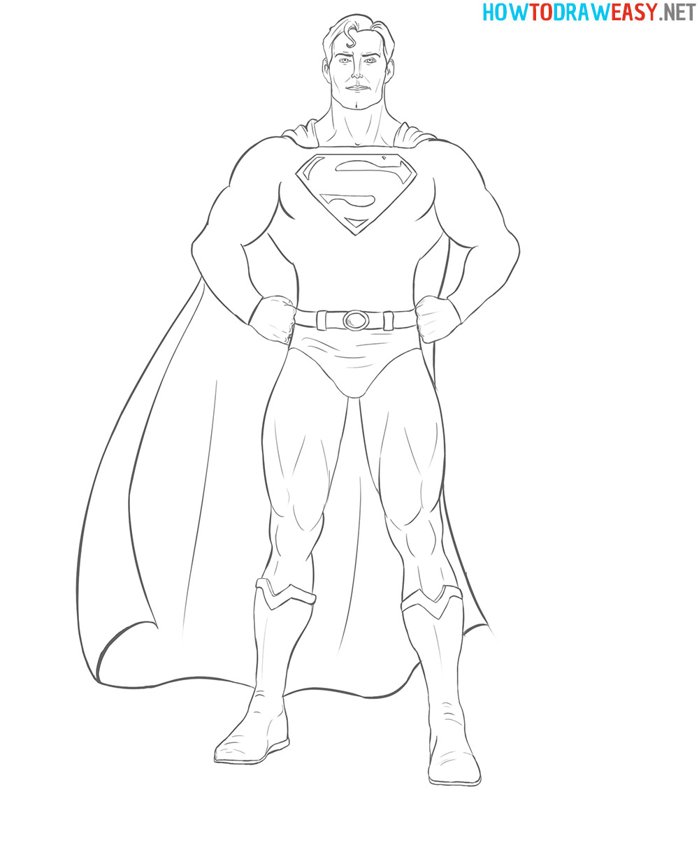 Drawing Tutorial Superman