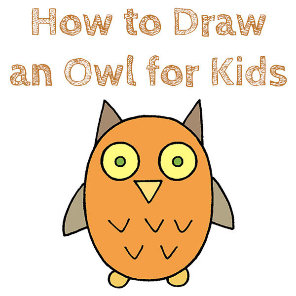 How to Draw an Owl for Kids