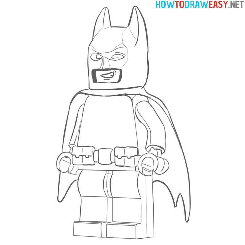 Easy Drawing Batman Lego