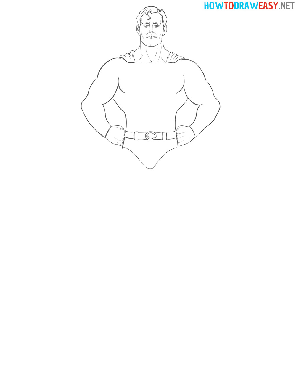 Easy Drawing Superman