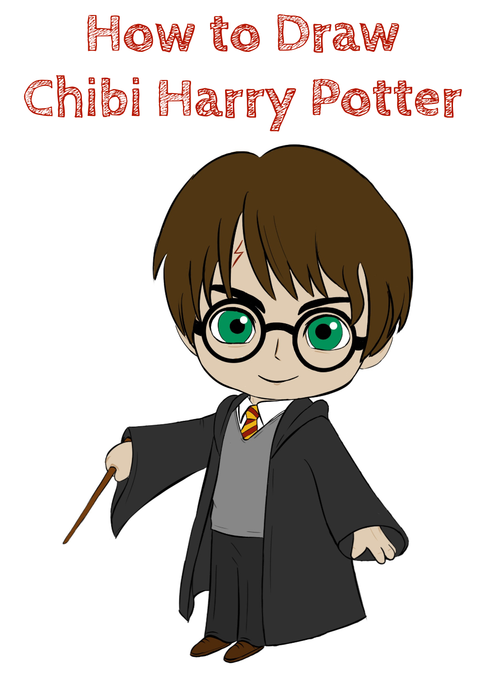 How to Draw Chibi Harry Potter Easy