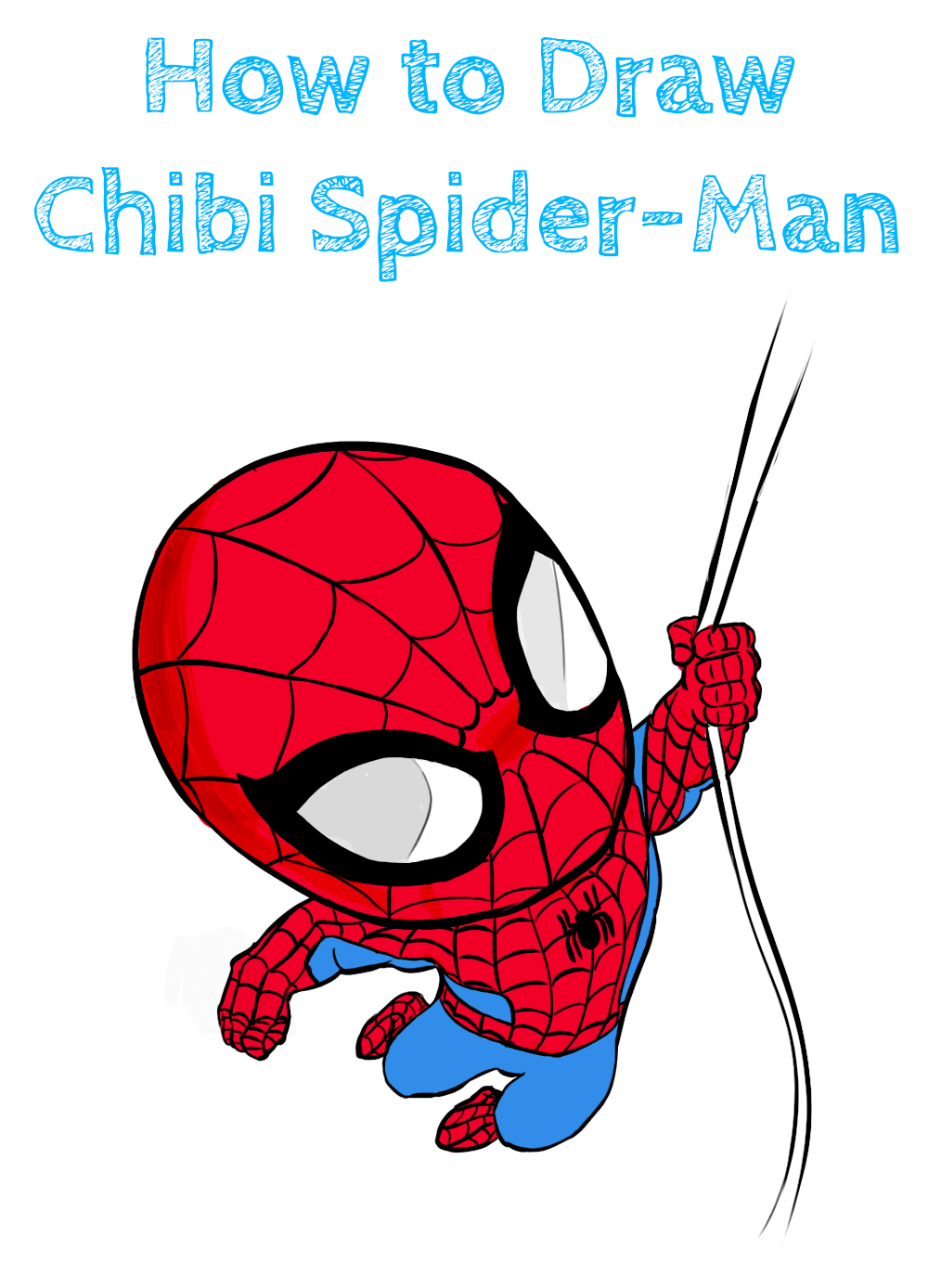 How to Draw Chibi Spider-Man Easy