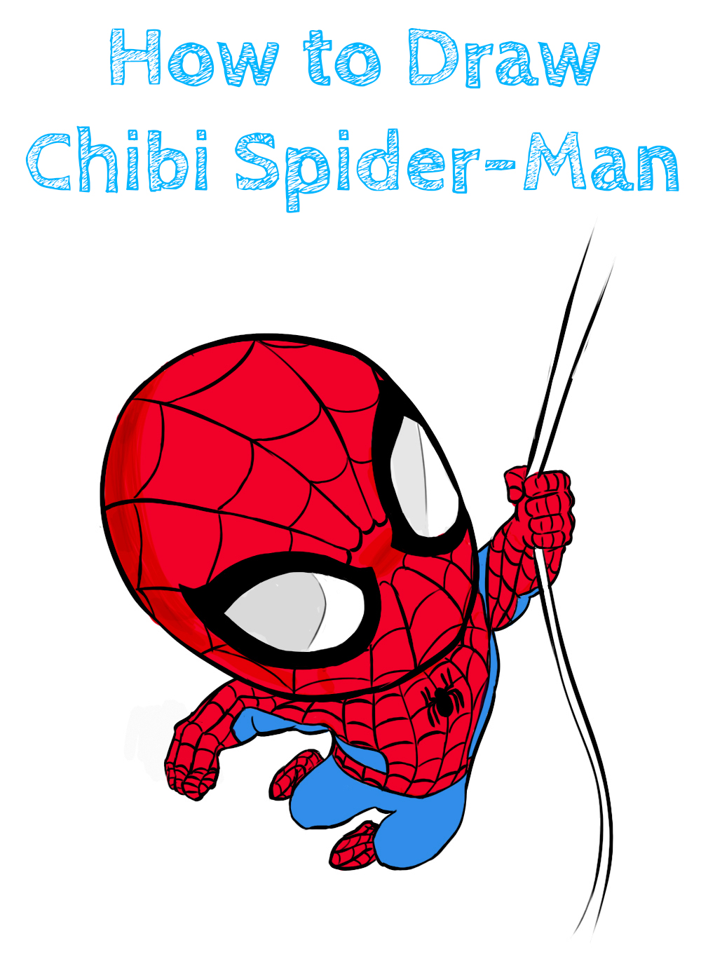 spider man simple drawing