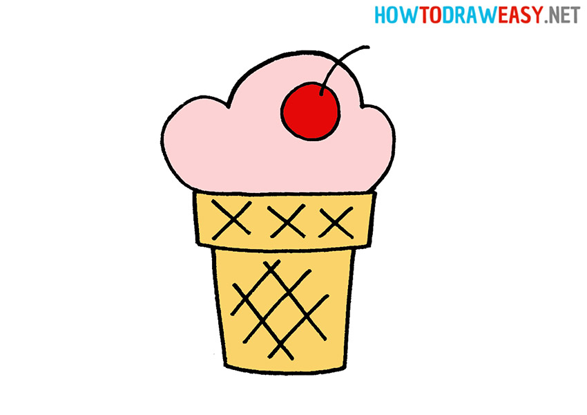 How to Draw Easy Ice Cream