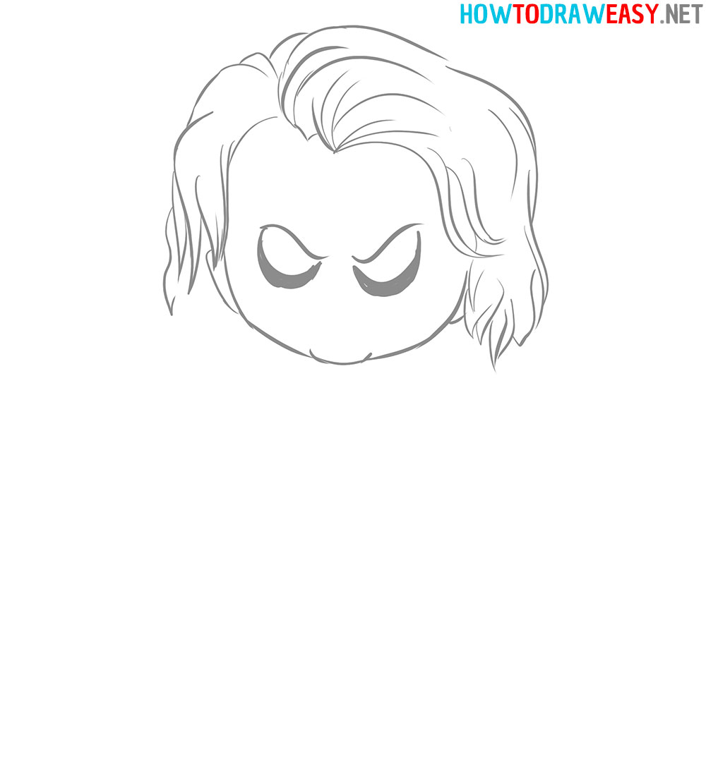 How to Draw Joker Hair