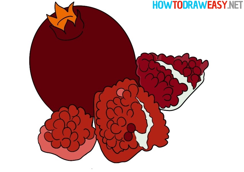How to Draw Pomegranate