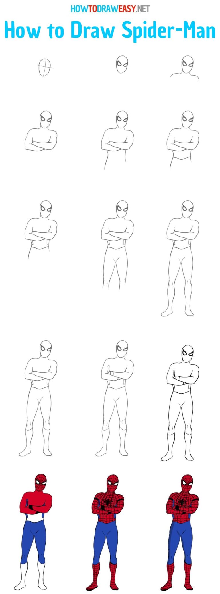 How to Draw SpiderMan Easy How to Draw Easy