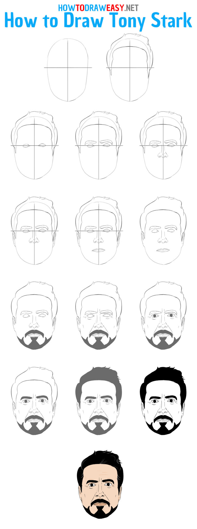 Amazing How To Draw Tony Stark Step By Step  The ultimate guide 