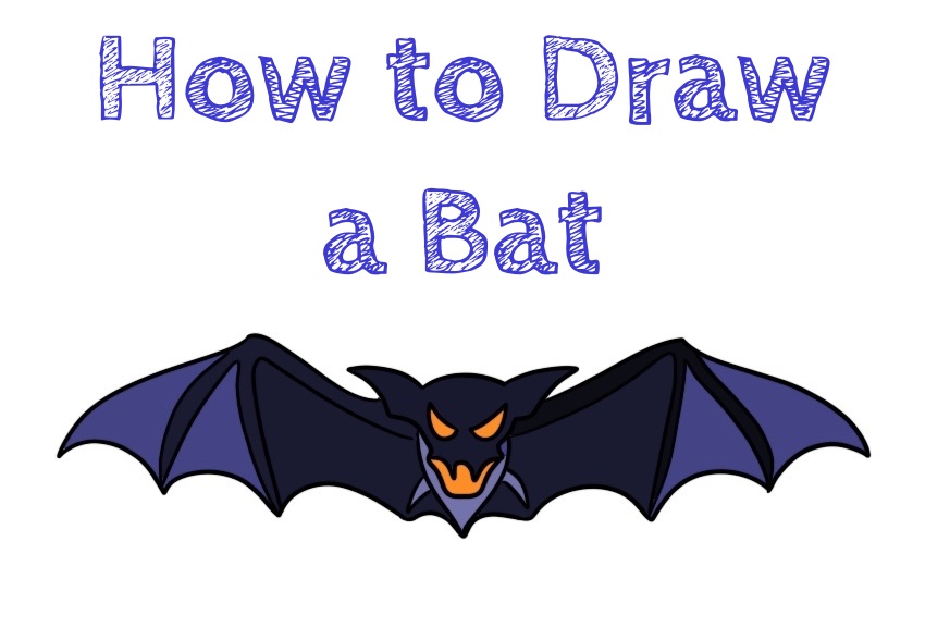 How to Draw a Bat - How to Draw Easy