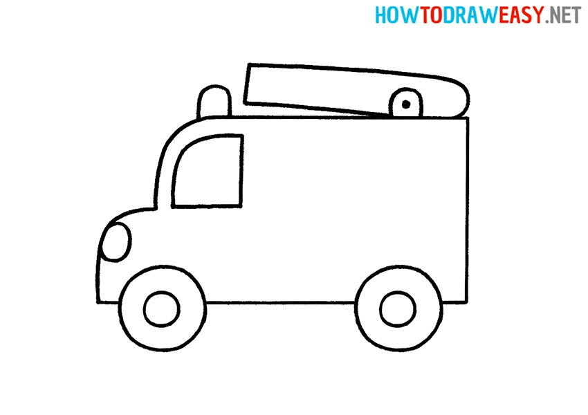 How to Draw a Fire Truck Easy