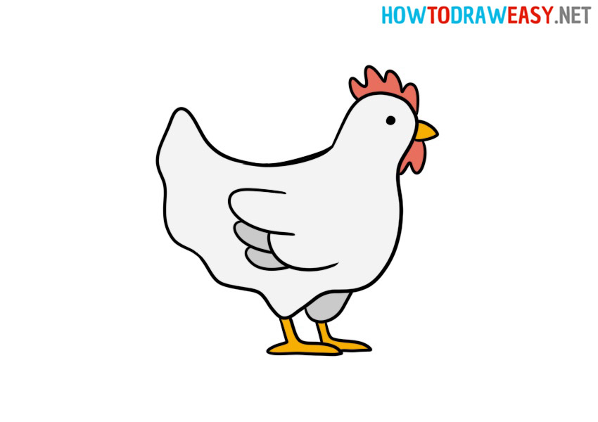 How to Draw a Hen Easy