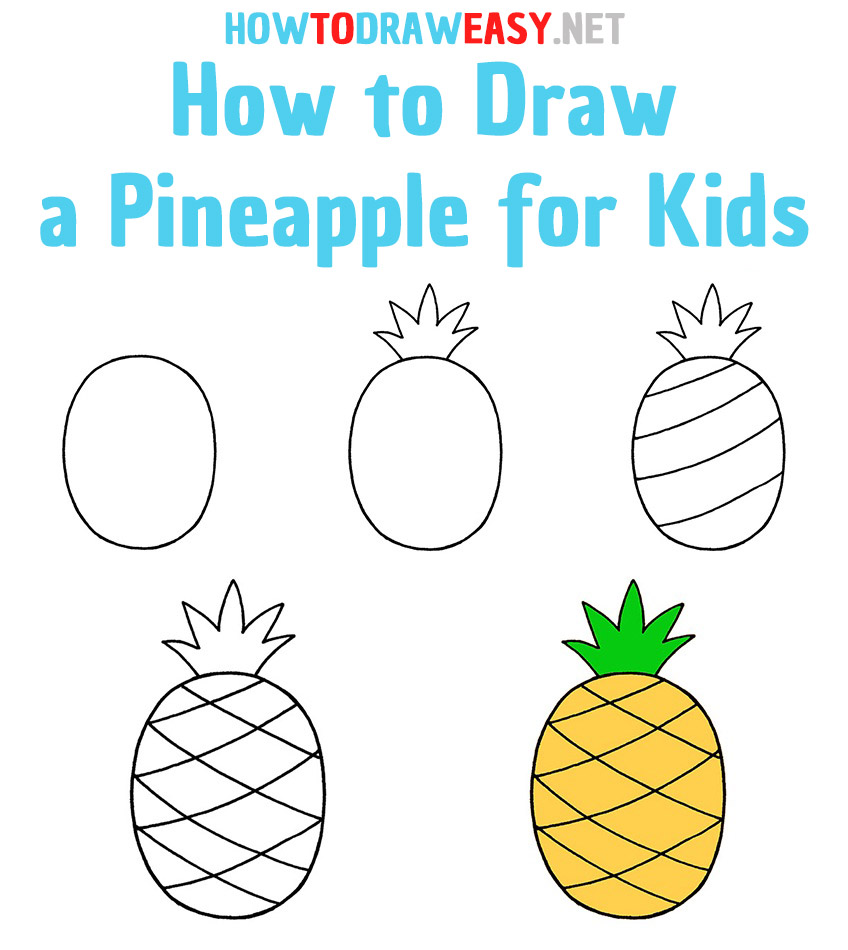 How to Draw a Pineapple Step by Step