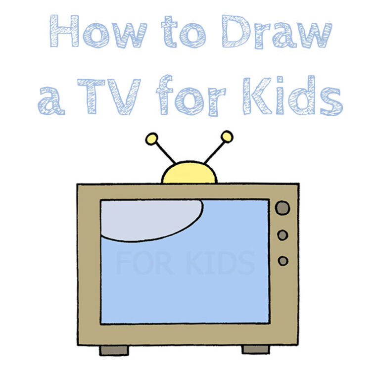 How to Draw a TV for Kids How to Draw Easy