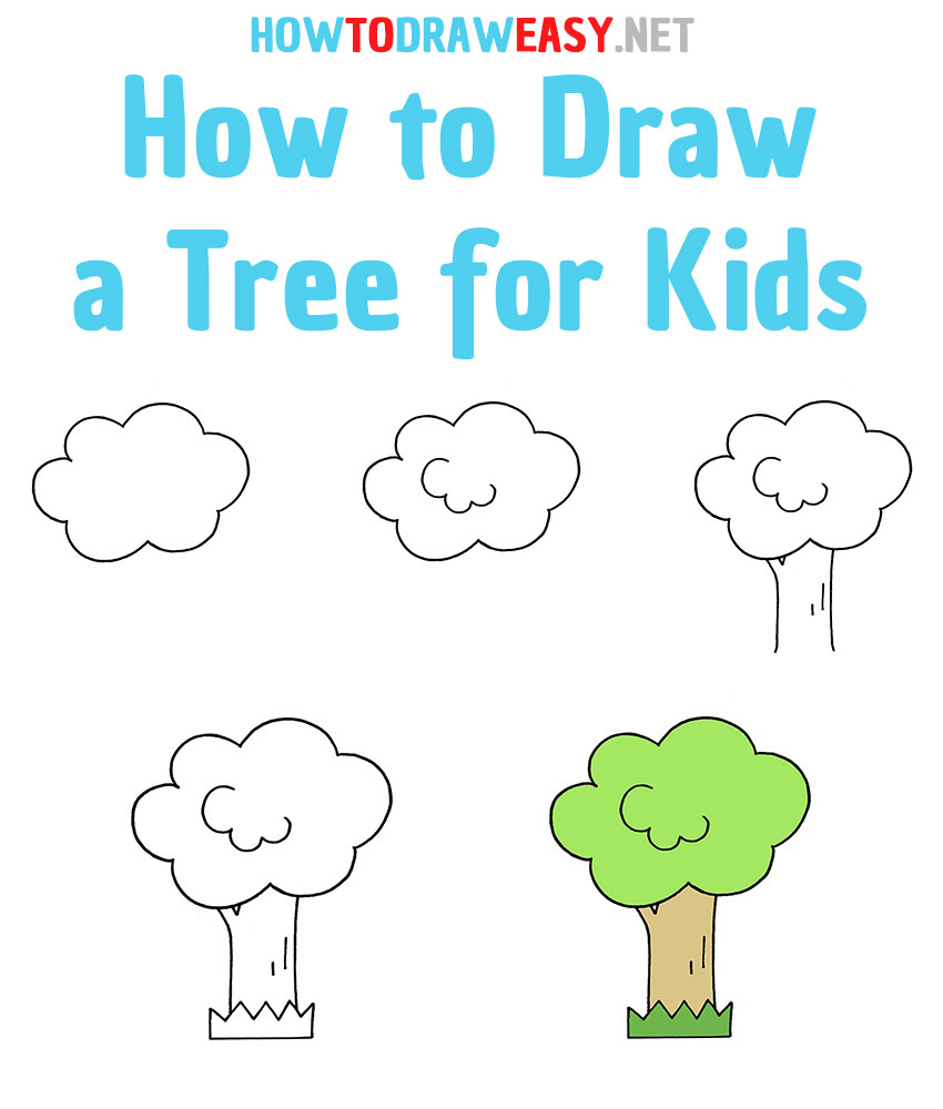 How to Draw a Tree for Kids - How to Draw Easy