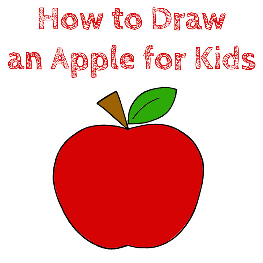 How to Draw an Apple for Kids