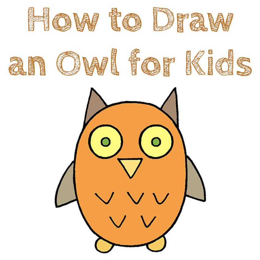 How to Draw an Owl for Kids