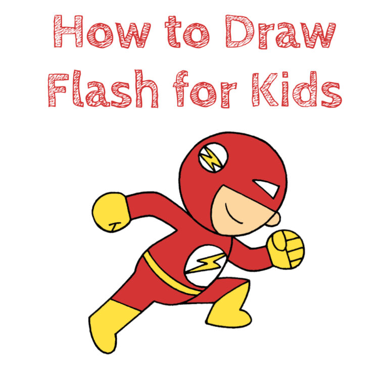 How to Draw Flash for Kids - How to Draw Easy