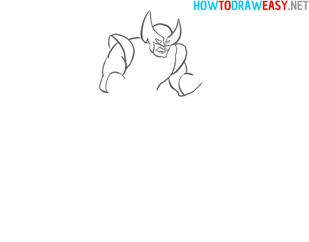 How to Sketch Wolverine Easy