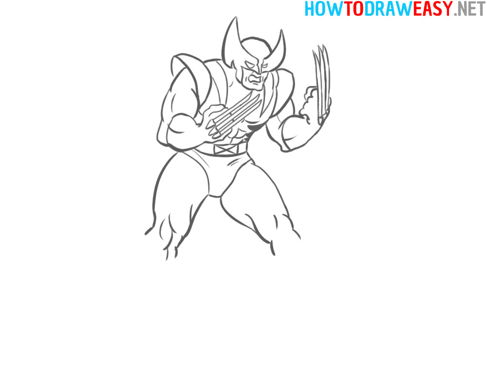 How to Sketch Wolverine for beginners