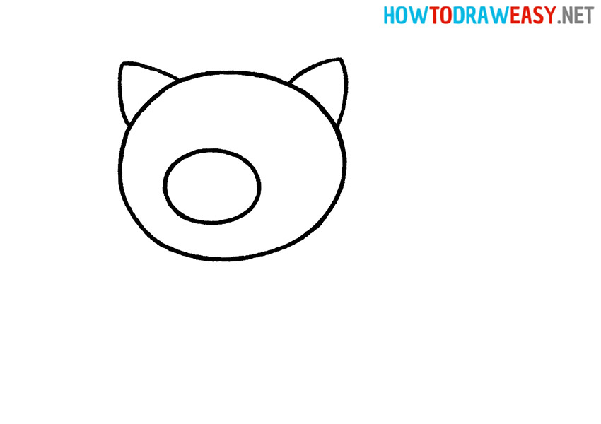 How to draw a pig's head