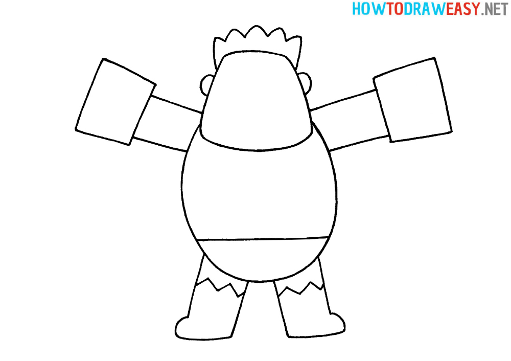 Hulk Easy Drawing