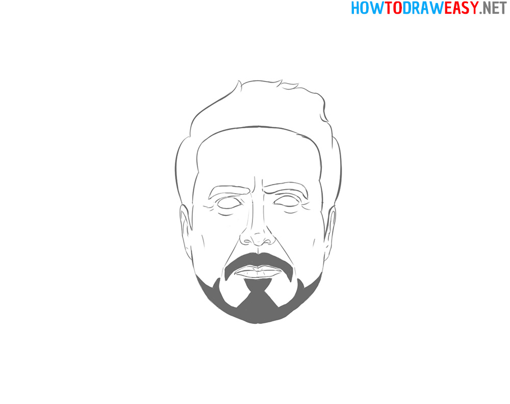 Iron Man Face Drawing Easy