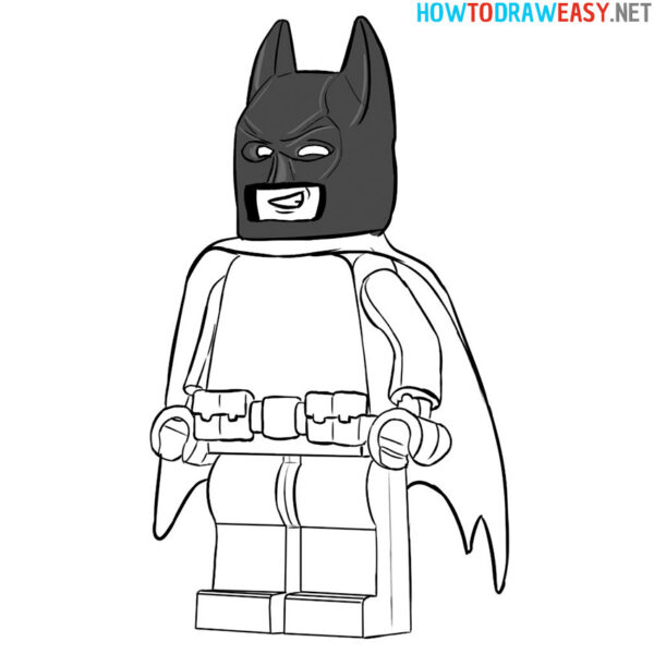 How to Draw Lego Batman - How to Draw Easy