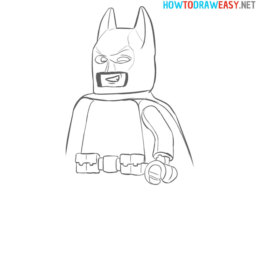 Lego Batman Easy Drawing