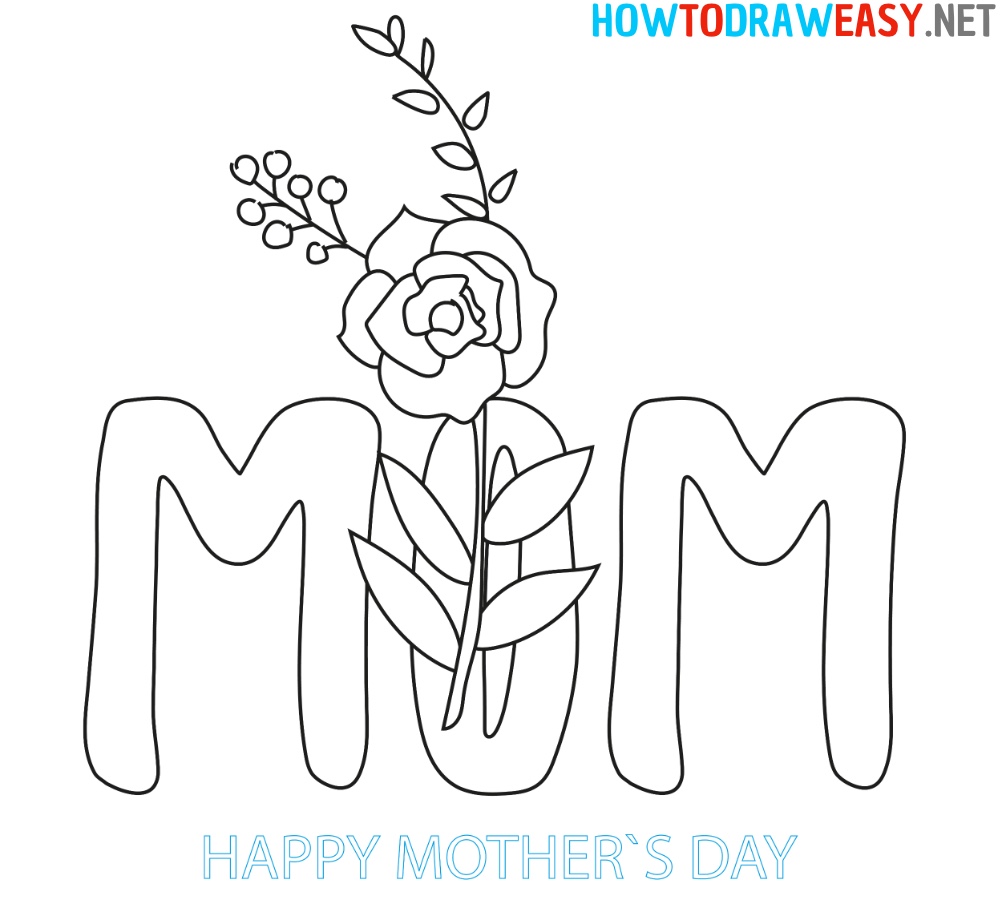 Mother’s Day Flower Sketch