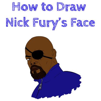 Nick Fury's Face How to Draw
