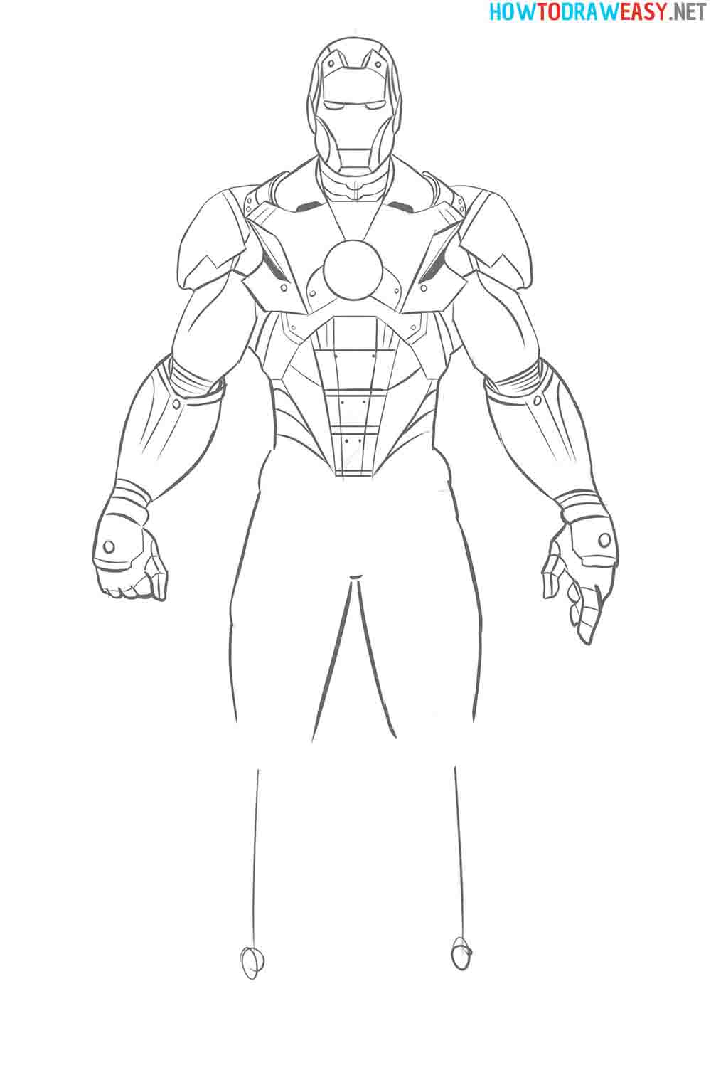 Simple Drawing Iron Man