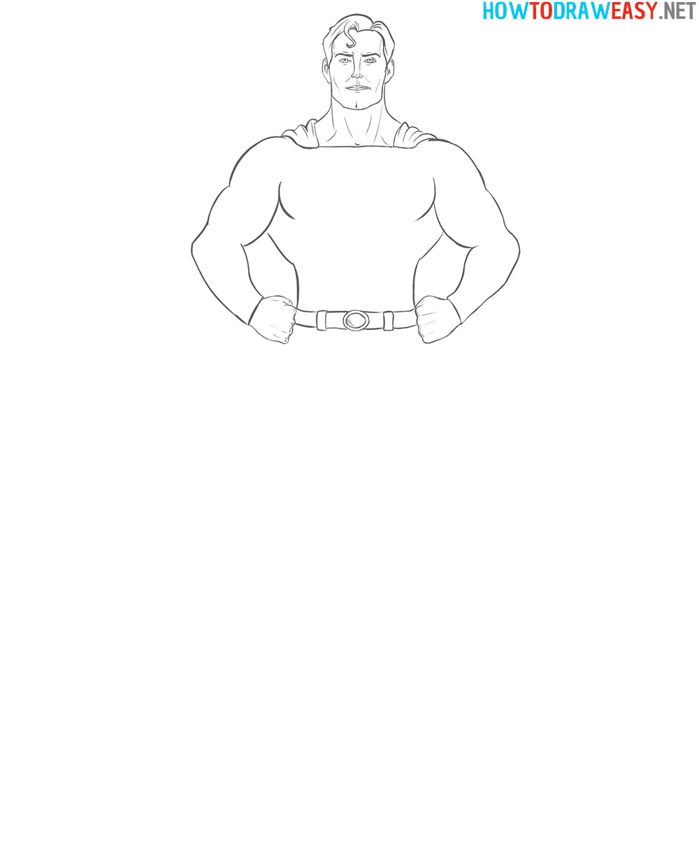 Simple Superman Drawing Tutorial