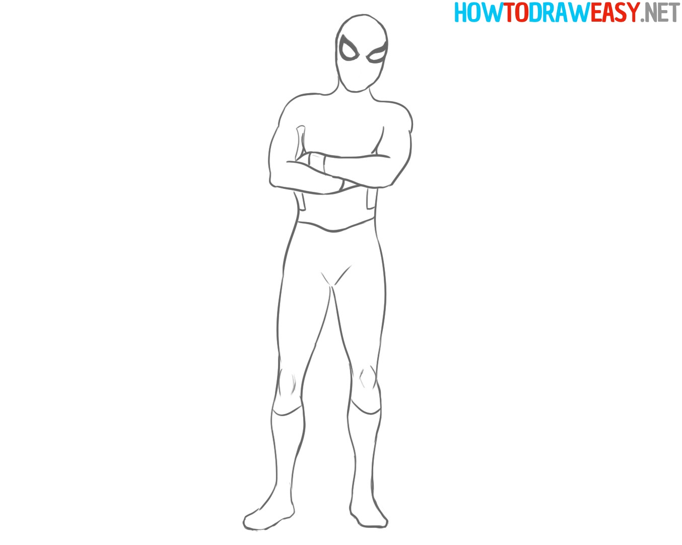 Spider Man Suit Easy Drawing