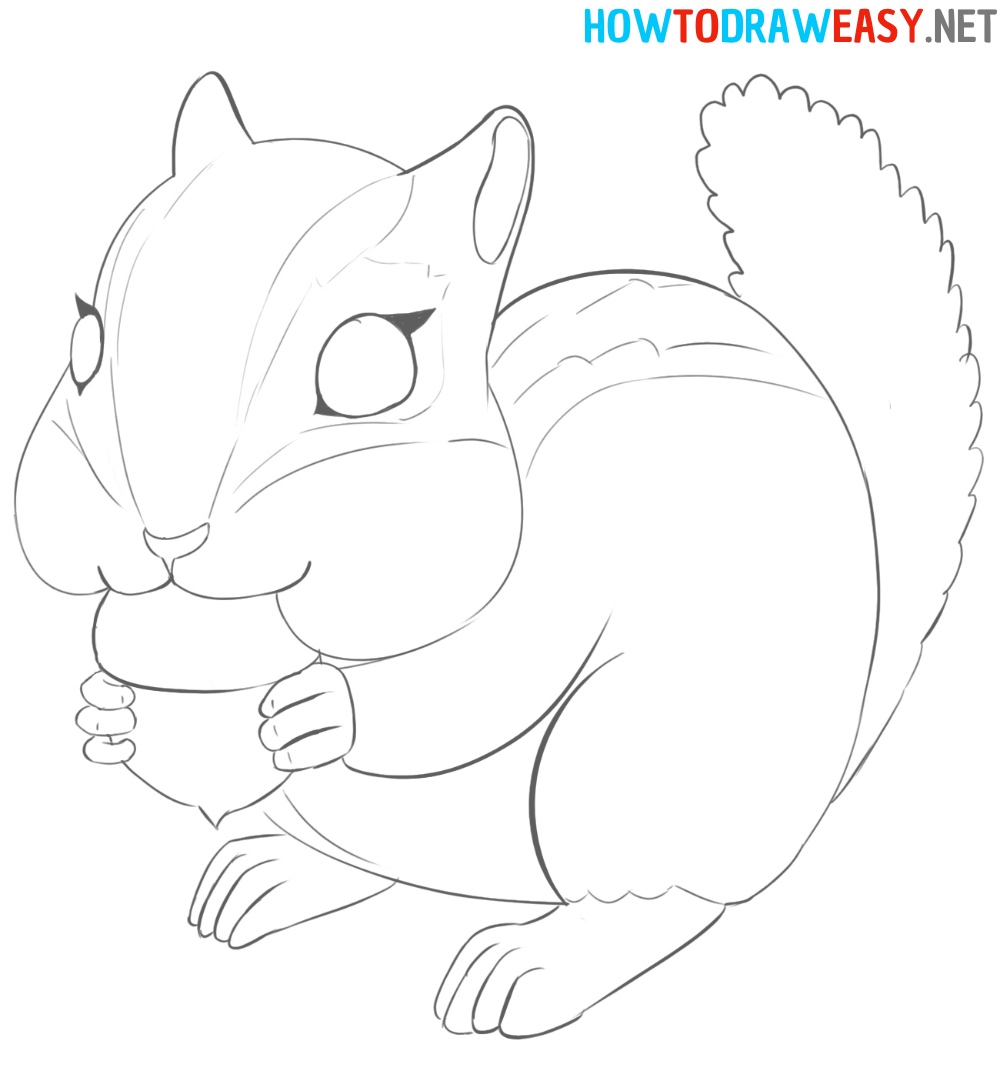Squirrel Drawing Easy