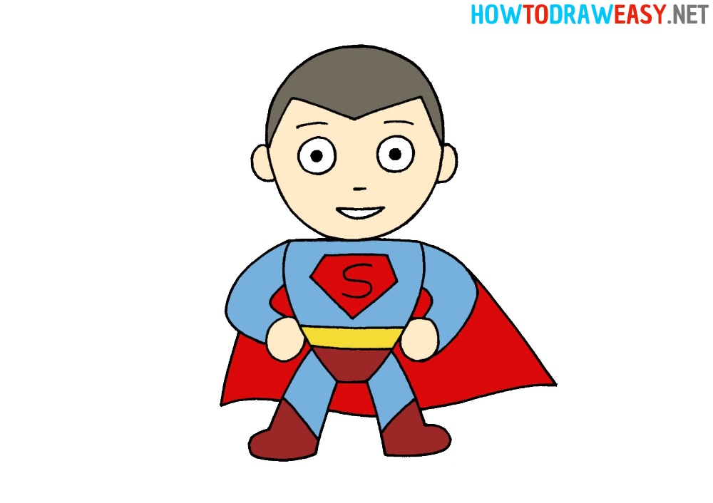 SuperMan Drawing for Kids