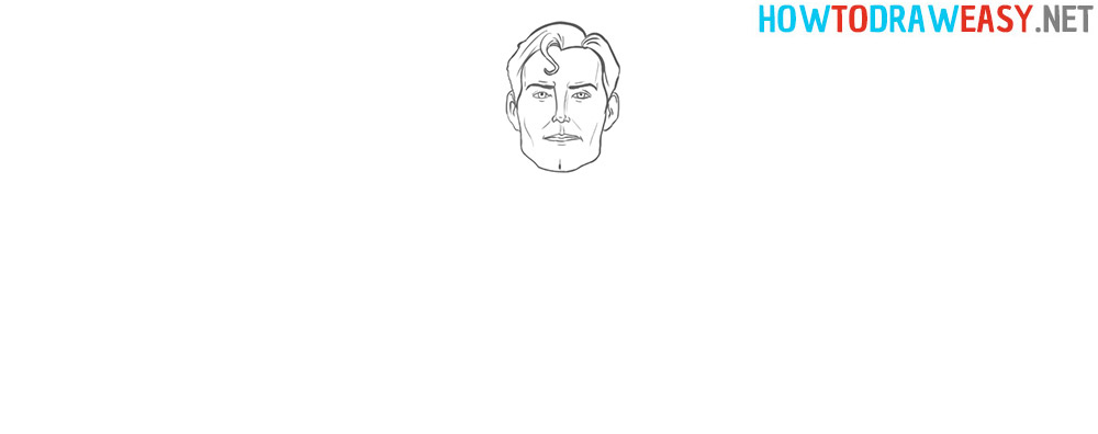Superman Face Drawing