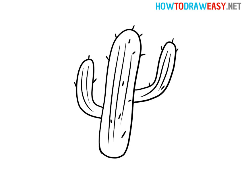 drawing cartoon cactus
