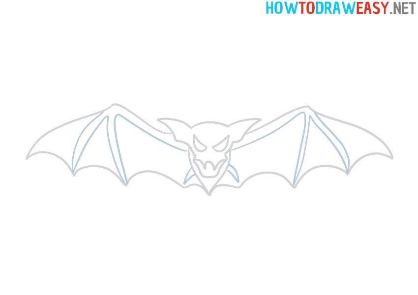 how to draw bat