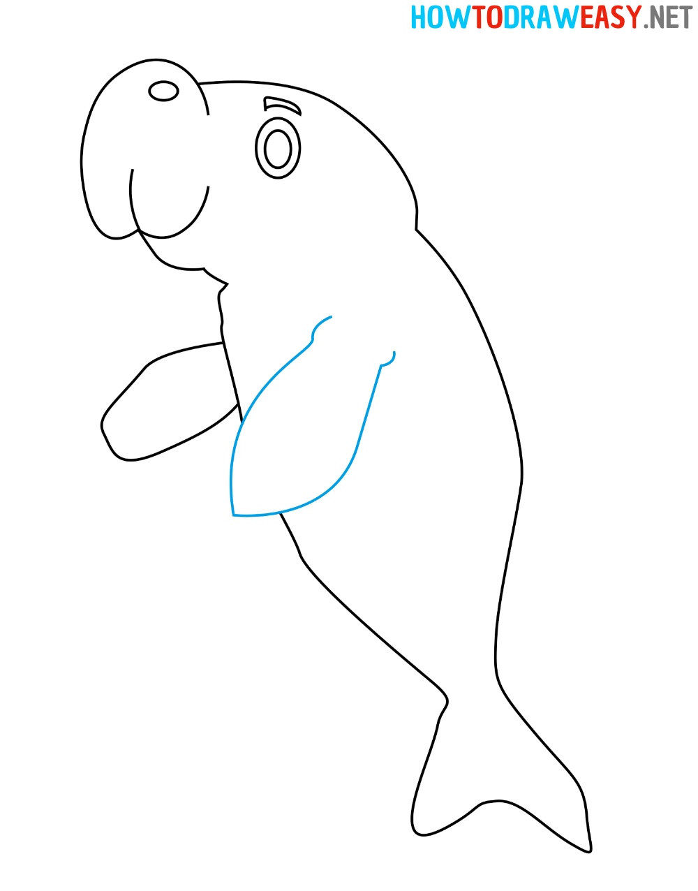 manatee flipper drawing